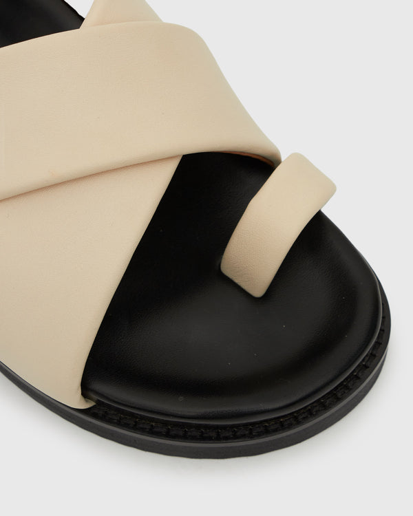 Betts PRE-ORDER BERMUDA Leather Crossover Slide Sandals