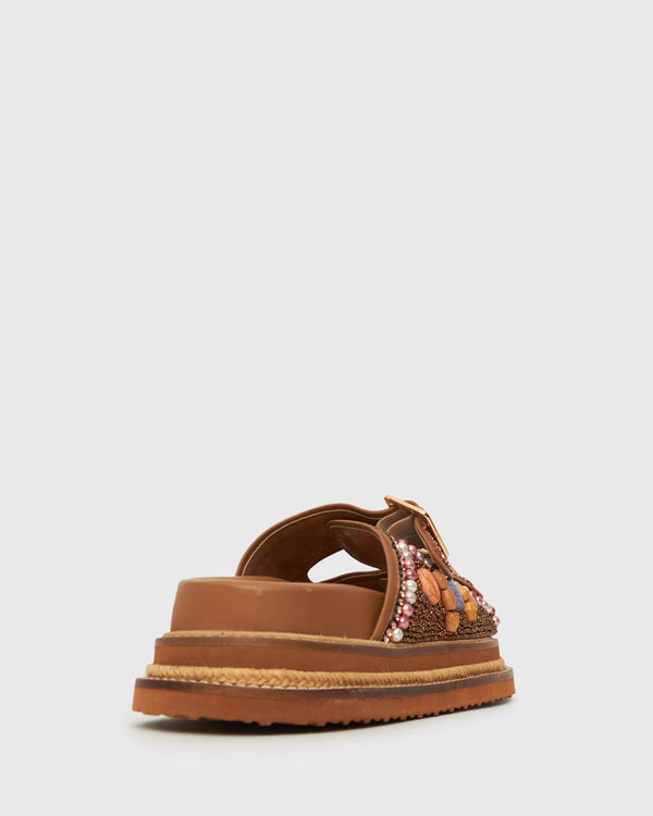 Betts PRE-ORDER HONOLULU Leather Multi Beaded Slides