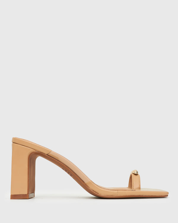 betts PRE-ORDER UTOPIA Toe Ring Detail Block Heel Mules