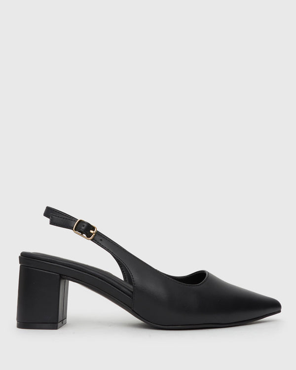 betts PRE-ORDER Wider Fit GUS Block Heel Slingback Pumps