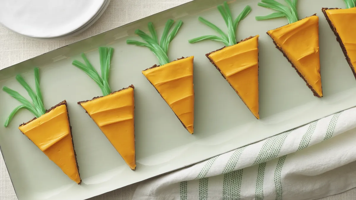 betty crocker Carrot-Shaped Brownies