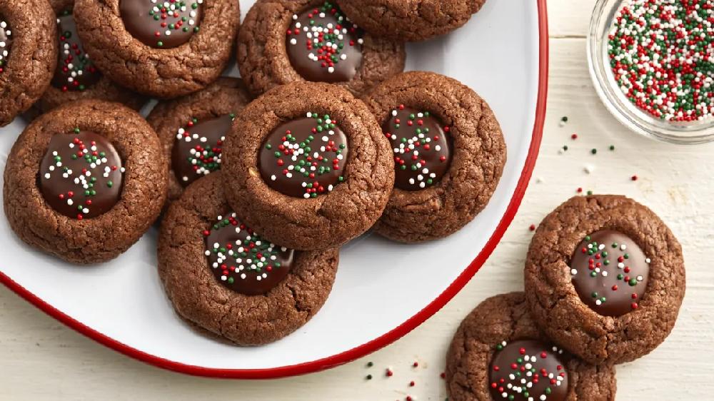 betty crocker Chocolate-Toffee Thumbprint Cookies