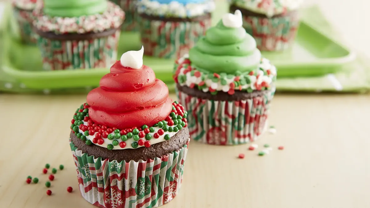 betty crocker Christmas Cupcakes