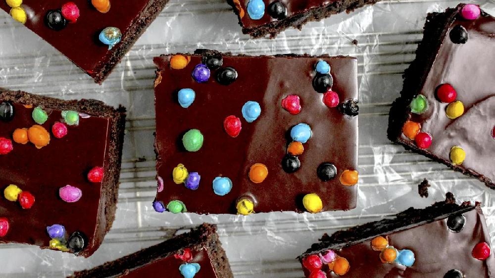 betty crocker Copycat Rainbow Chip Fudge Brownies