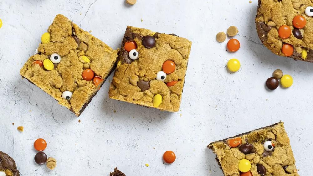 betty crocker Halloween Peanut Butter Brookie Bars