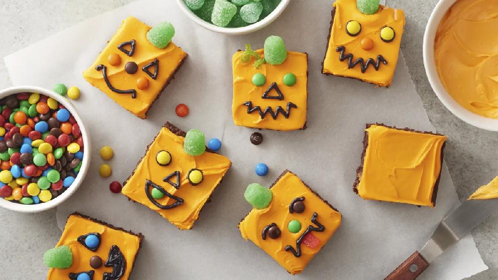 betty crocker Jack-o’-Lantern Brownies
