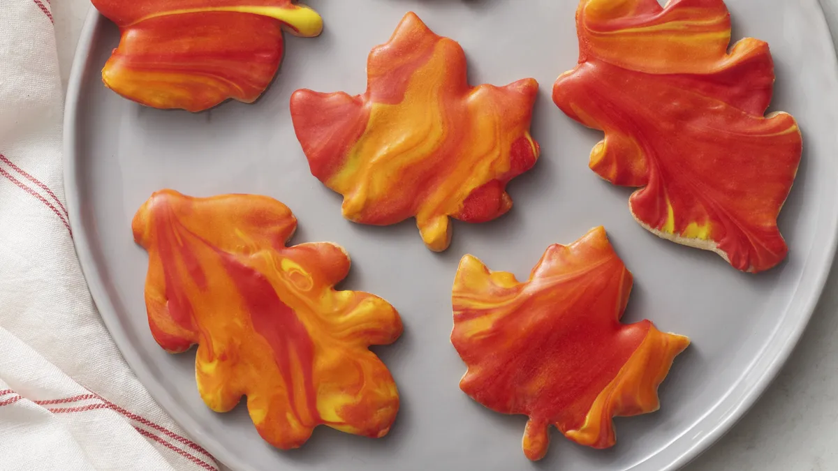 betty crocker Maple Marbled Leaf Cookies