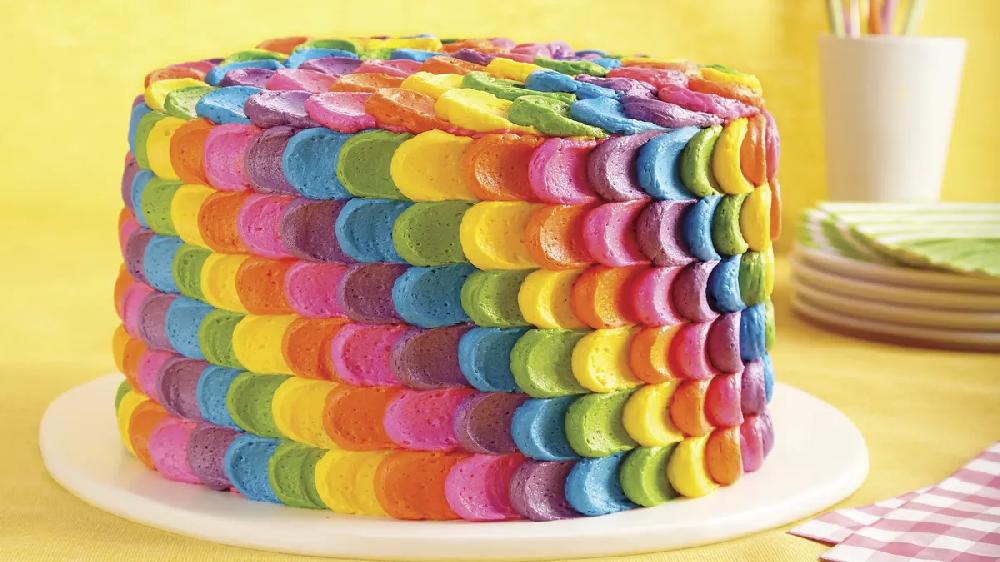 betty crocker Rainbow Petal Cake