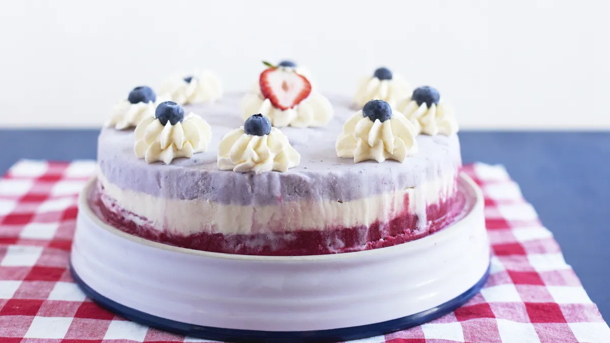 betty crocker Red White and Blue Ice Cream “Cake”