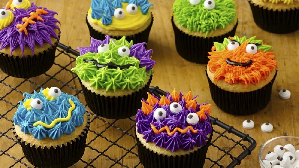 betty crocker Scary Monster Cupcakes
