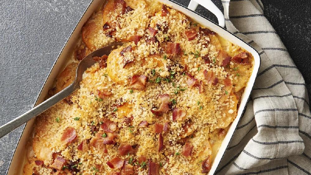 betty crocker Sweet Potato and Bacon Gratin