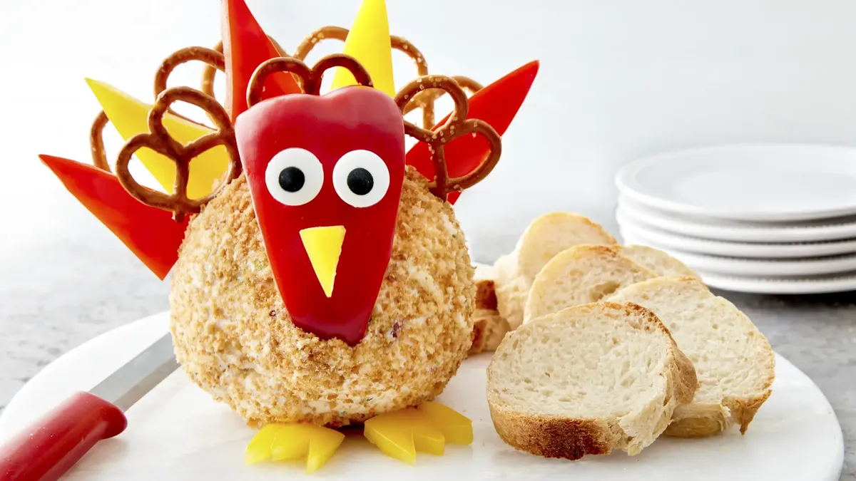 betty crocker Thanksgiving Turkey Cheese Ball