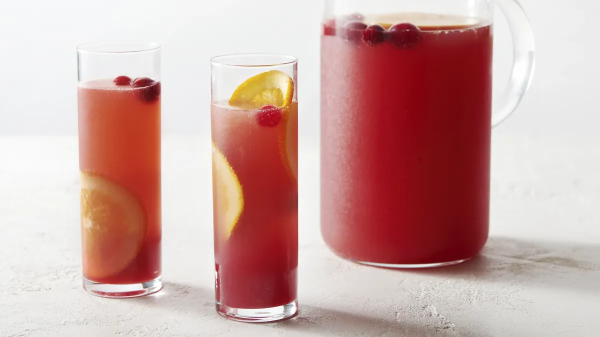 betty crocker Bottle-and-Bring Cranberry-Orange Prosecco Punch