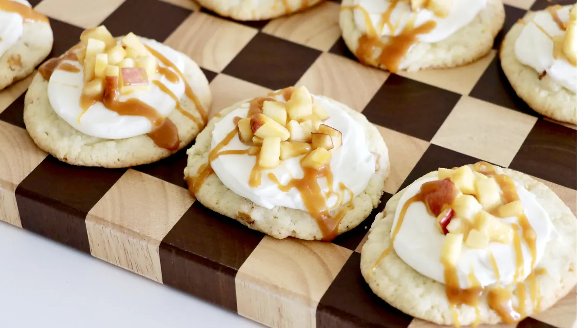 betty crocker Caramel Apple Cookies with Cream Cheese Frosting