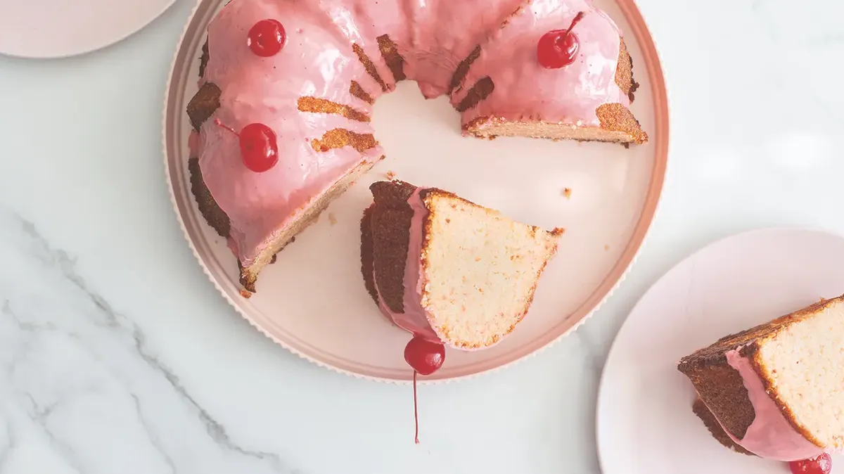 betty crocker Cherry Chip Bundt with Maraschino Glaze