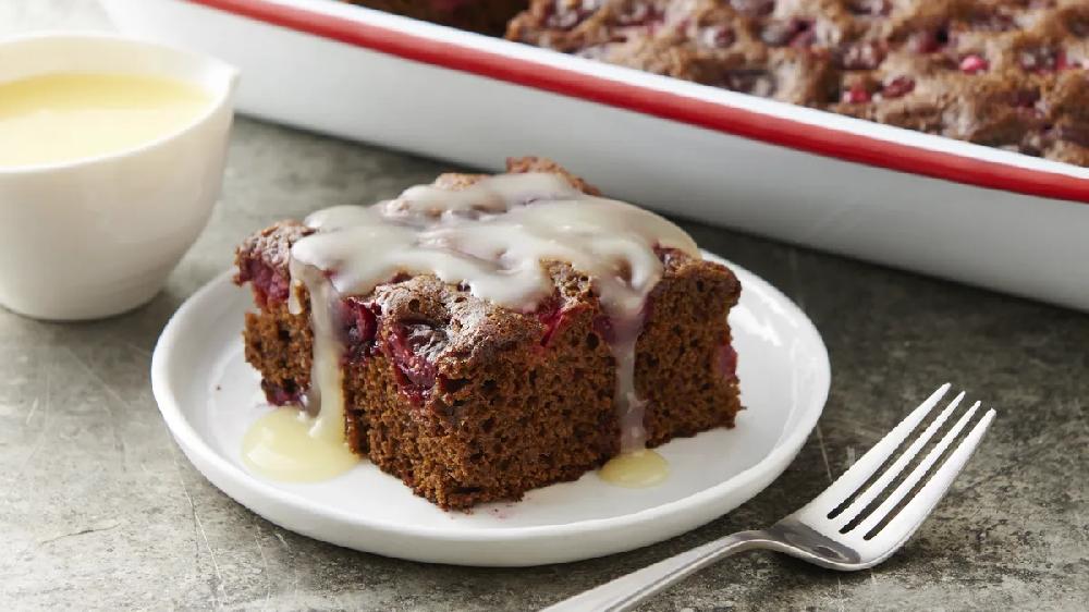 betty crocker Cranberry Molasses Cake with Sweet Butter Sauce