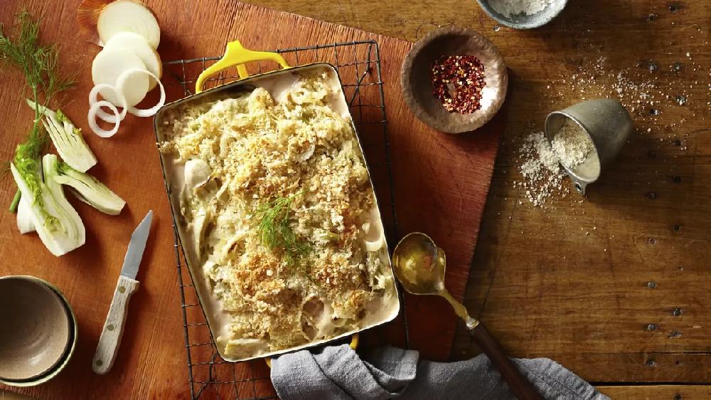 betty crocker Fennel Gratin with Parmesan Bread Crumbs