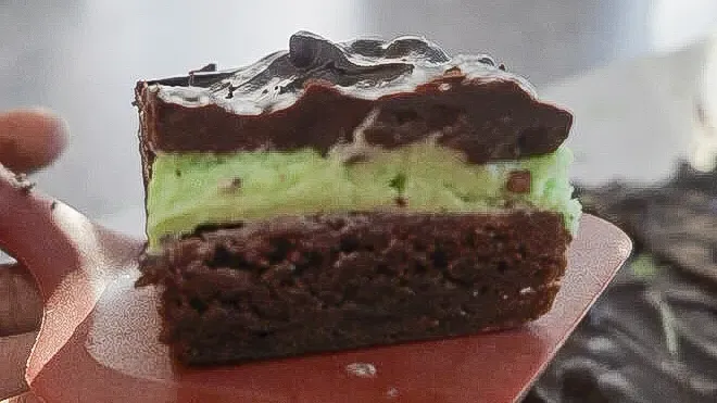 betty crocker Fudge Brownies with Mint Frosting and Chocolate Ganache
