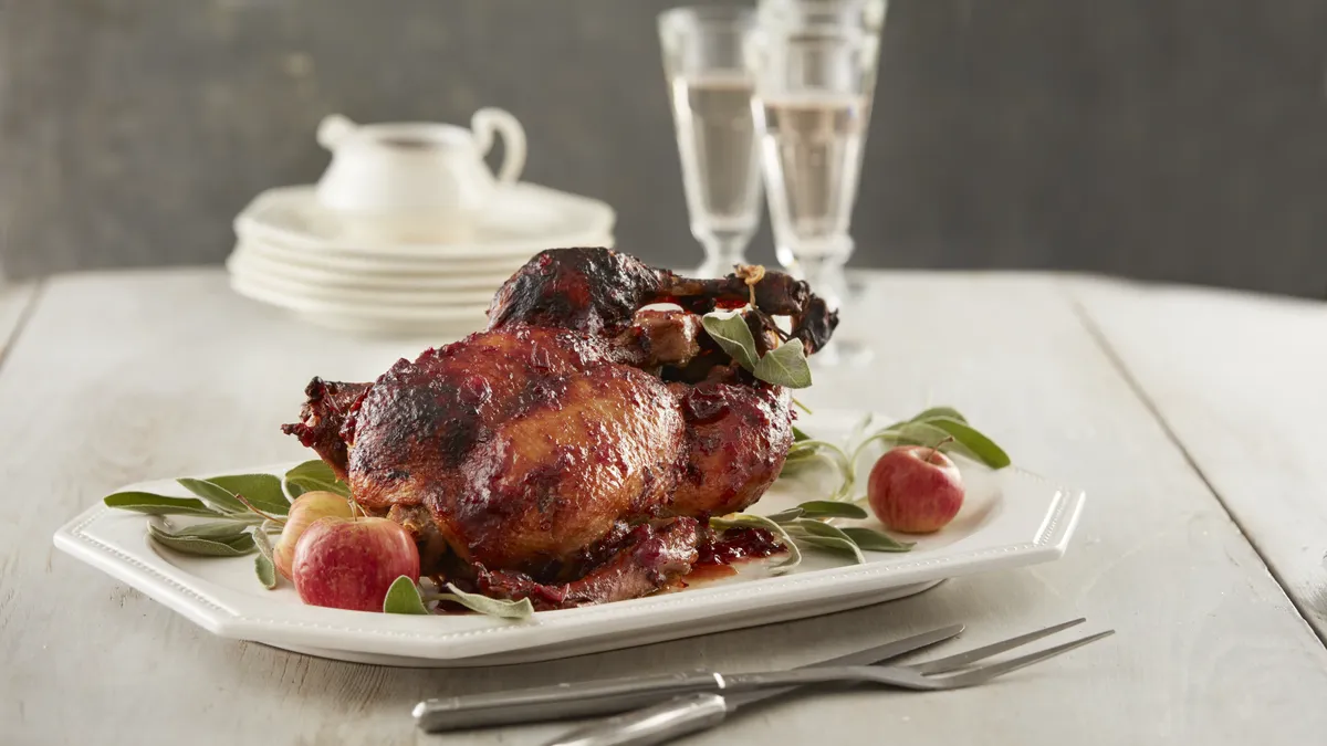 betty crocker Roasted Brined Duck with Cranberry-Chipotle Glaze