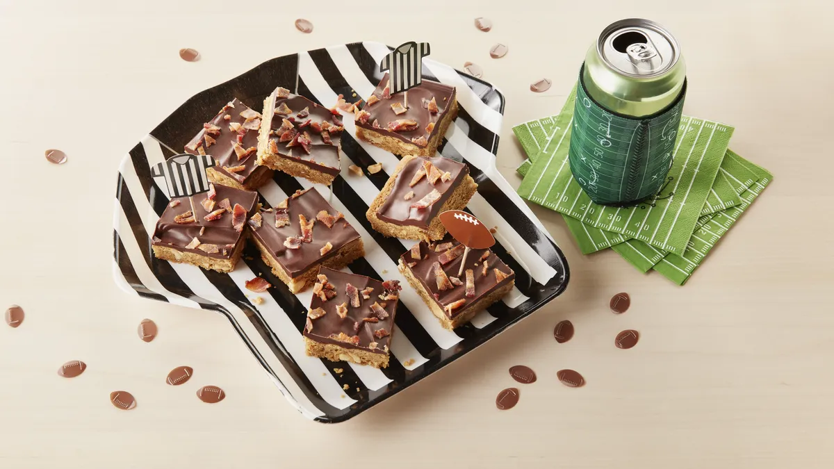 betty crocker Touchdown Bacon-Chocolate-Peanut Butter Cookie Bars