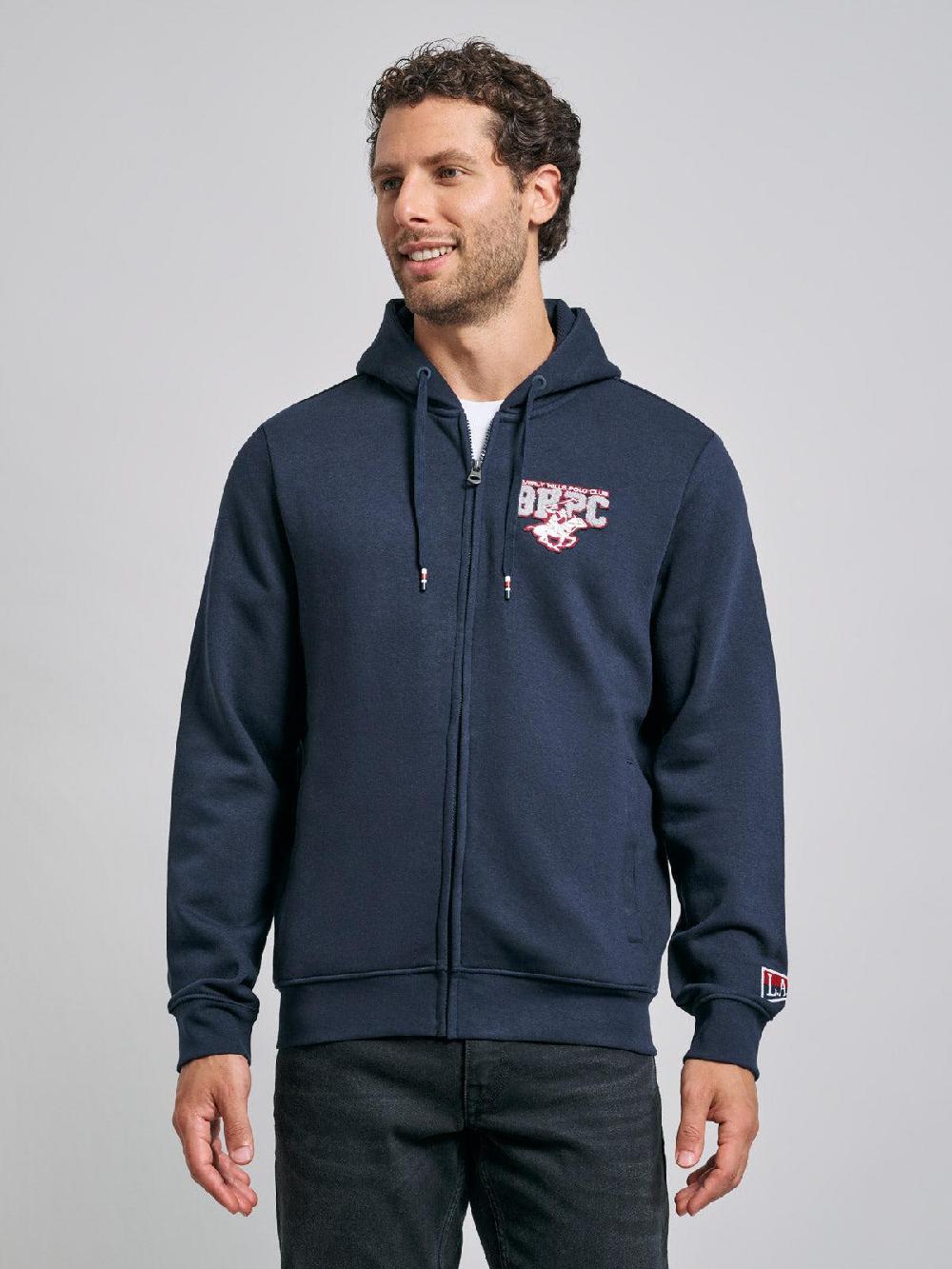 beverly hills polo club BHPC ZIP HOODIE NAVY