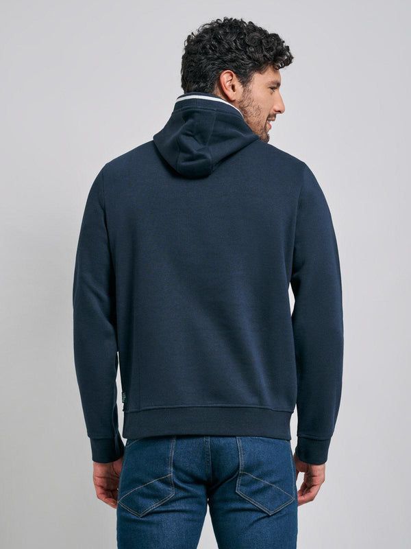 Beverly Hills Polo Club BLOCK CONTRAST HOODIE NAVY