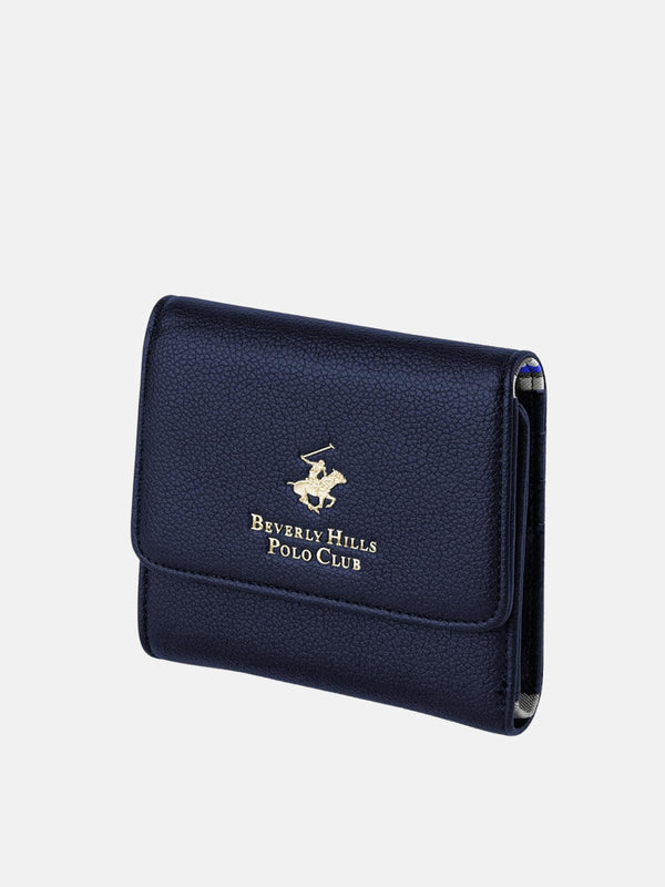 Beverly Hills Polo Club CHECK CONTRAST WALLET BLUE