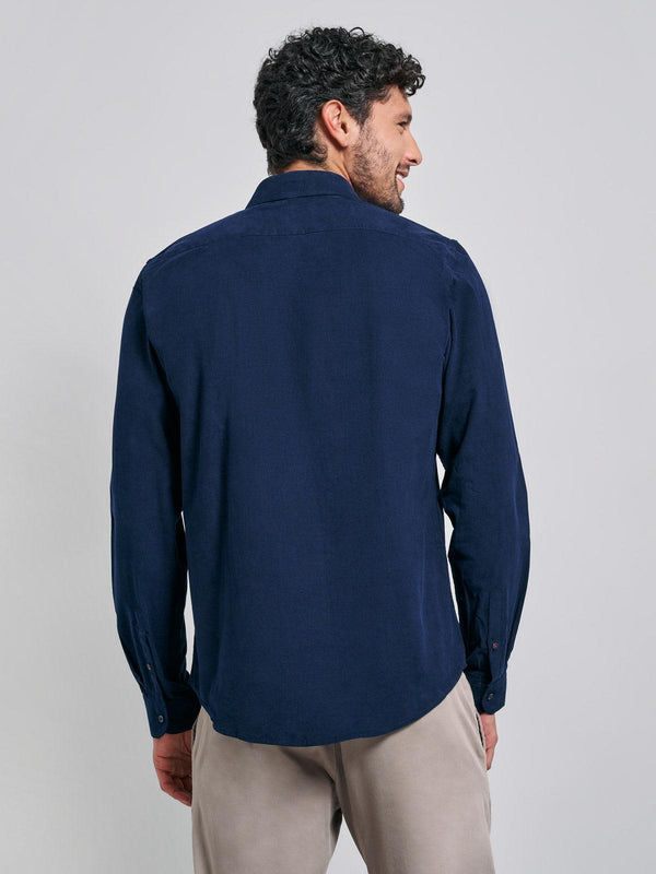 Beverly Hills Polo Club CORDUROY SHIRT NIGHT BLUE