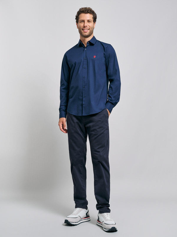 Beverly Hills Polo Club COTTON OXFORD SHIRT NAVY