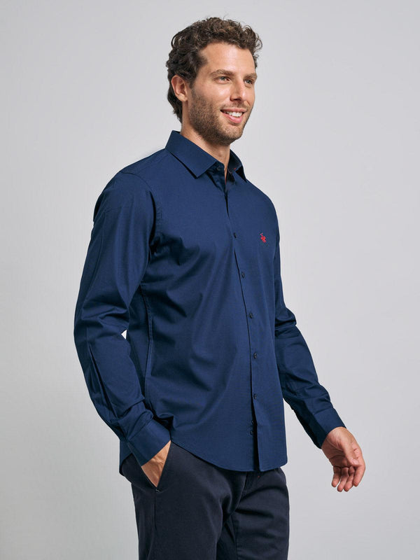 Beverly Hills Polo Club COTTON OXFORD SHIRT NAVY