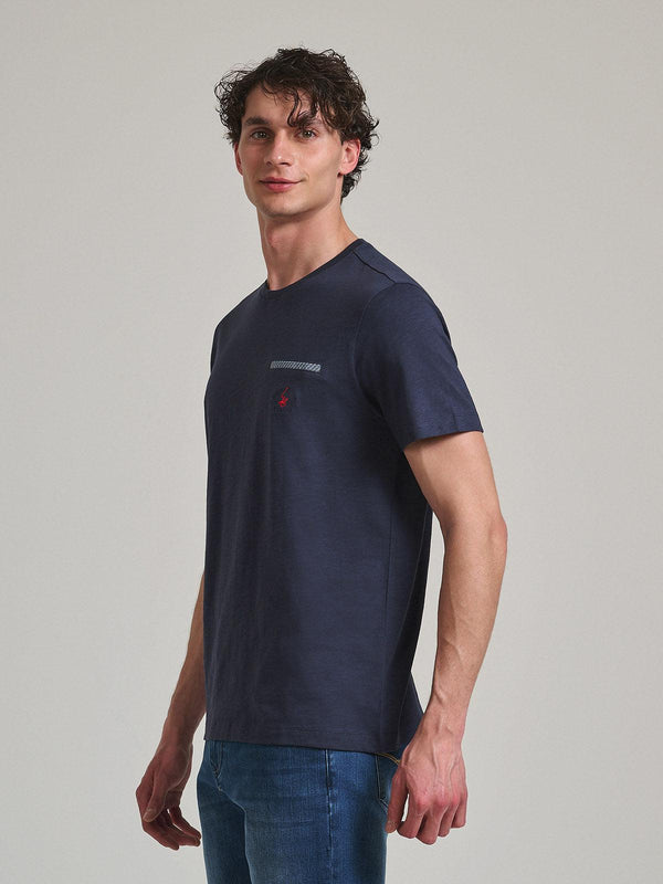 Beverly Hills Polo Club FALSE POCKET T-SHIRT NAVY