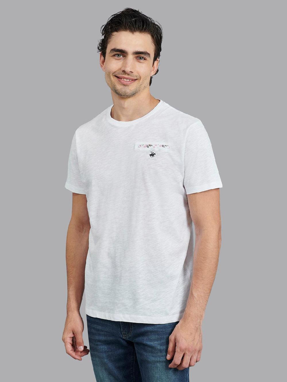 beverly hills polo club FALSE POCKET T-SHIRT WHITE