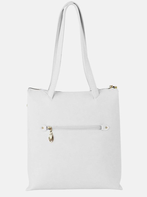Beverly Hills Polo Club PENDANT TOTE BAG WHITE