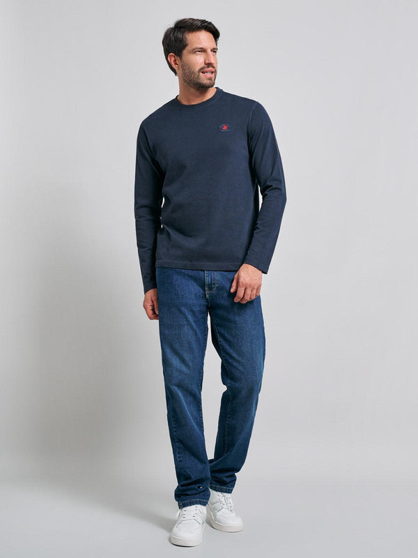 Beverly Hills Polo Club POLO PONY LS T-SHIRT NAVY