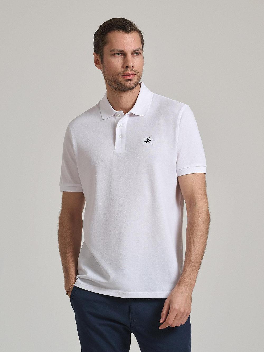 beverly hills polo club POLO PONY POLO SHIRT WHITE
