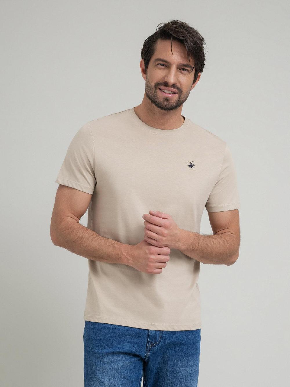 beverly hills polo club POLO PONY T-SHIRT OATMEAL