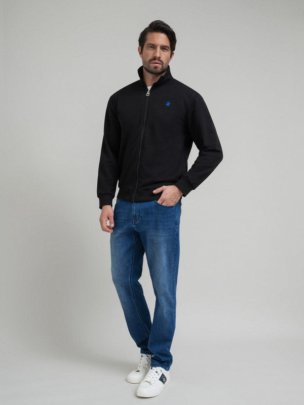 Beverly Hills Polo Club POLO PONY ZIP SWEAT BLACK