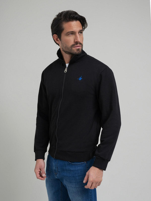 Beverly Hills Polo Club POLO PONY ZIP SWEAT BLACK