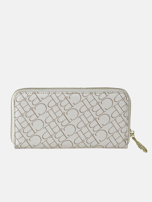 Beverly Hills Polo Club REPEAT ZIP PURSE BEIGE