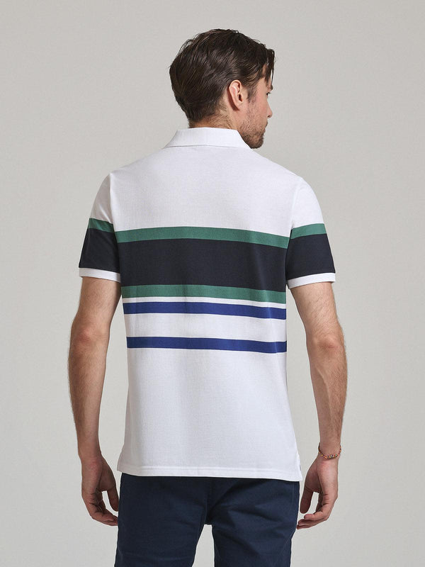 Beverly Hills Polo Club STRIPED POLO SHIRT WHITE