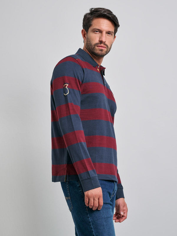 Beverly Hills Polo Club TEAM RUGBY SHIRT NAVY RED