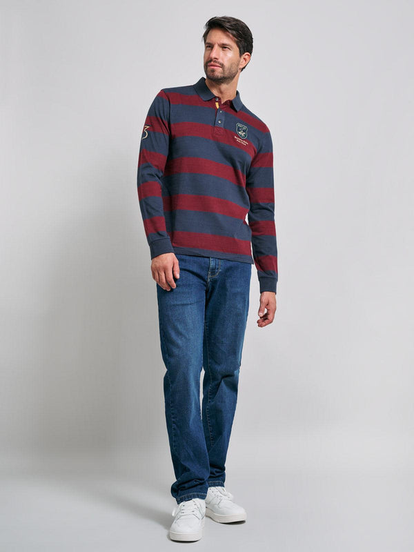 Beverly Hills Polo Club TEAM RUGBY SHIRT NAVY RED