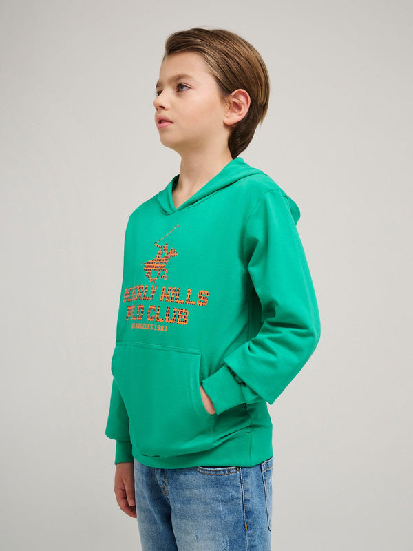 Beverly Hills Polo Club BLOCK LOGO HOODIE SEA FOAM GREEN
