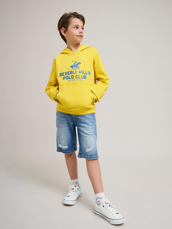 Beverly Hills Polo Club BLOCK LOGO HOODIE SUNBURST YELLOW