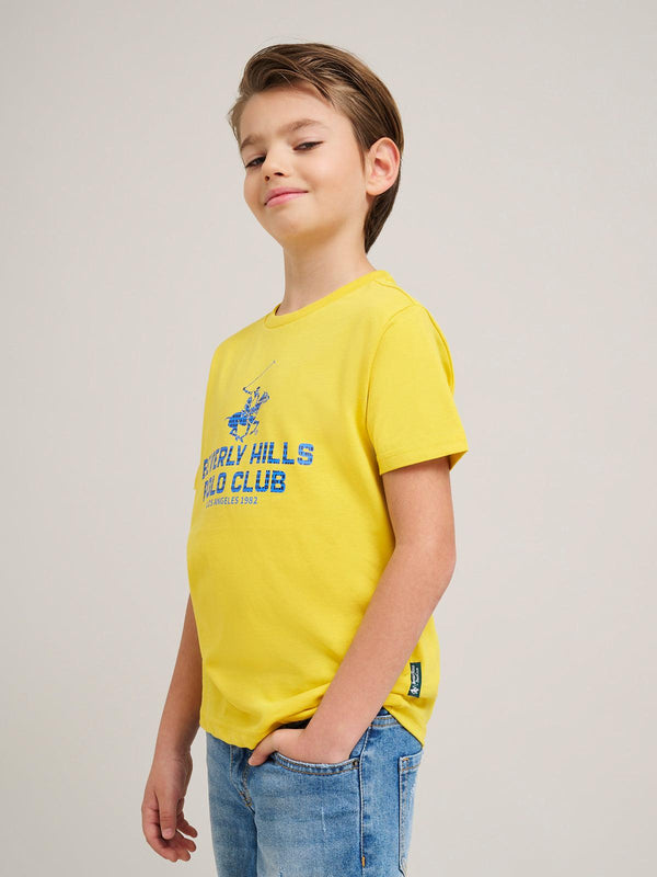 Beverly Hills Polo Club BLOCK LOGO T-SHIRT SUNBURST YELLOW