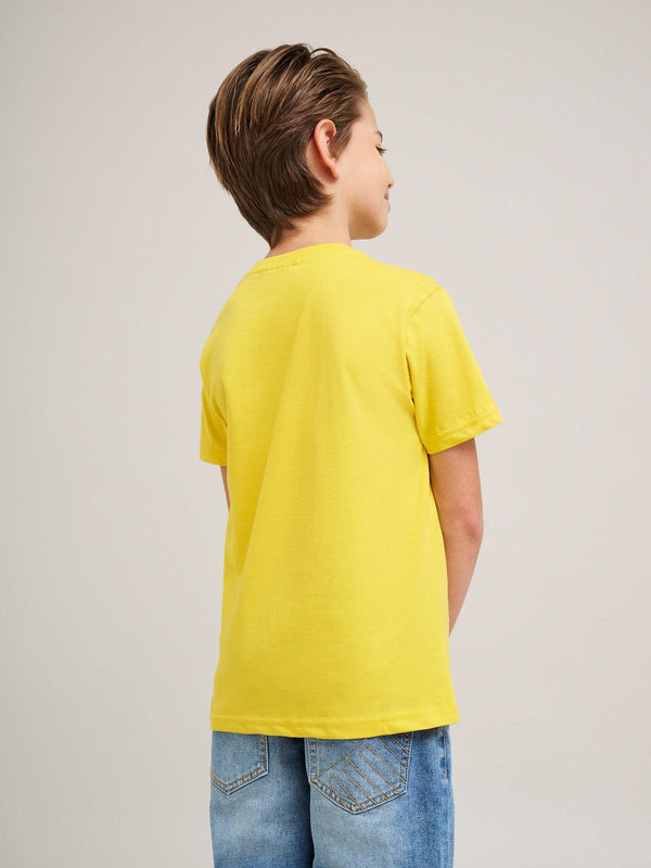 Beverly Hills Polo Club BLOCK LOGO T-SHIRT SUNBURST YELLOW