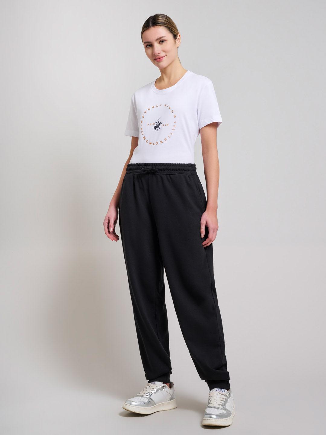 beverly hills polo club BOYFRIEND FIT SWEATPANTS CLUB BLACK