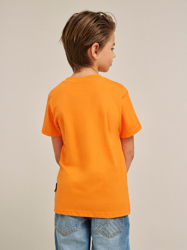 Beverly Hills Polo Club CALIFORNIA BLOCK PRINT T-SHIRT TANGERINE ORANGE