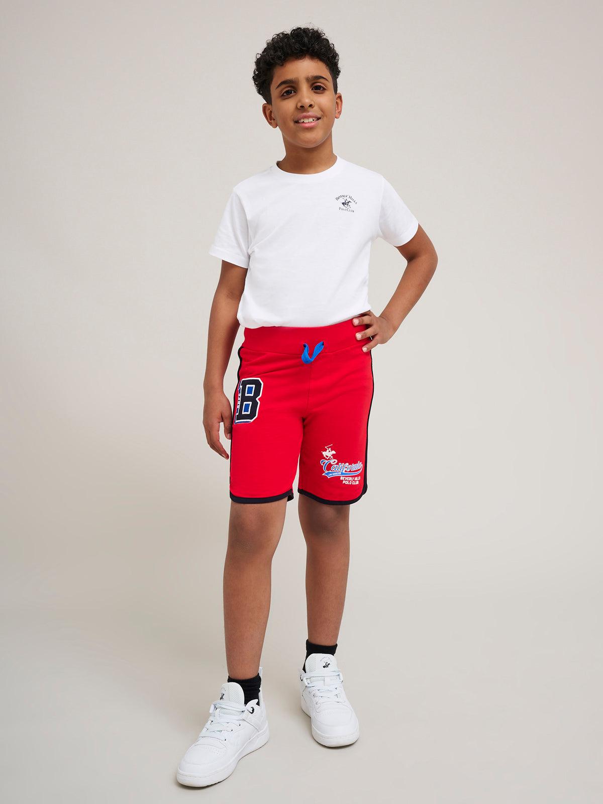 beverly hills polo club CALIFORNIA FLEECE SHORTS RED