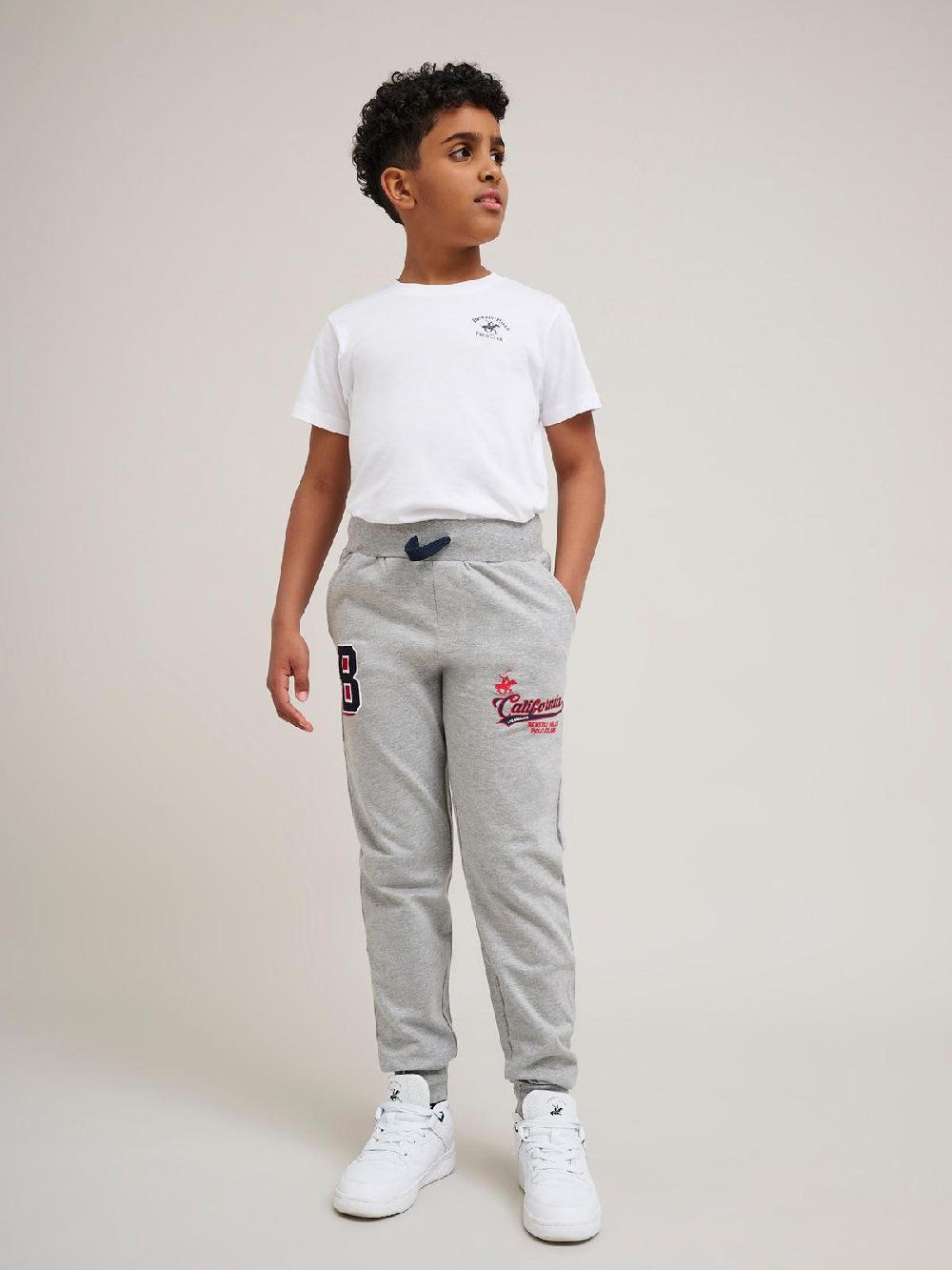 beverly hills polo club CALIFORNIA JOGGERS GREY MELANGE